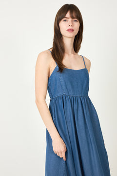 Janna Regular Sl Ankle Dress B - Medium Blue Denim