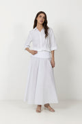 Cleo Regular 3/4 Cropped Shirt B - Bright White