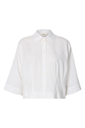 Cleo Regular 3/4 Cropped Shirt B - Bright White