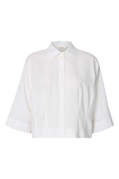 Cleo Regular 3/4 Cropped Shirt B - Bright White