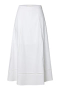 Delia Ankle Ladder Stitch Skirt B - Bright White