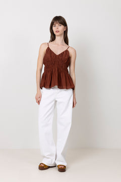 Jackie Strap Top B - Cherry Mahogany
