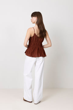 Jackie Strap Top B - Cherry Mahogany