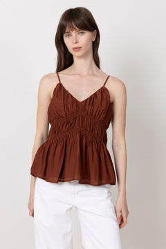 Jackie Strap Top B - Cherry Mahogany