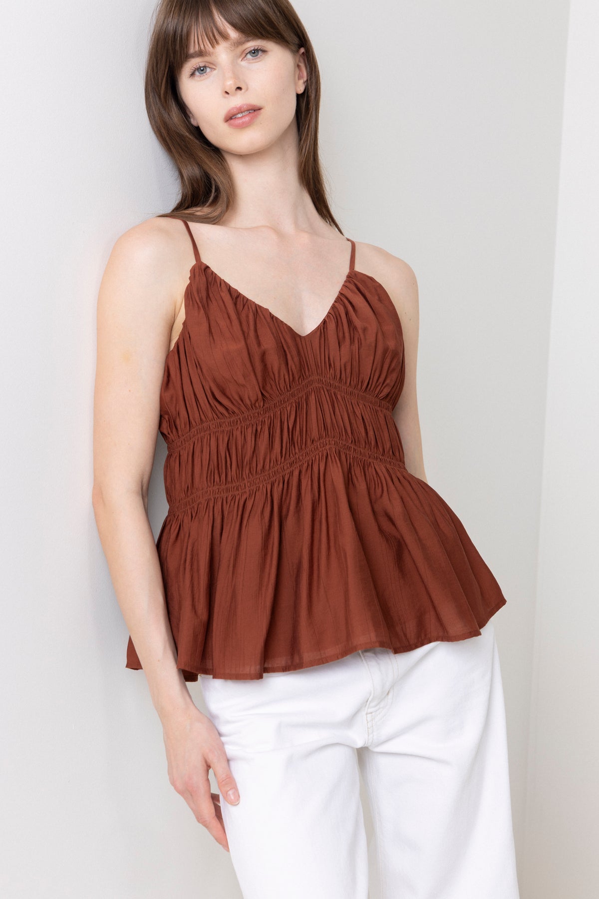 Jackie Strap Top B - Cherry Mahogany