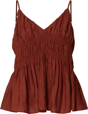 Jackie Strap Top B - Cherry Mahogany