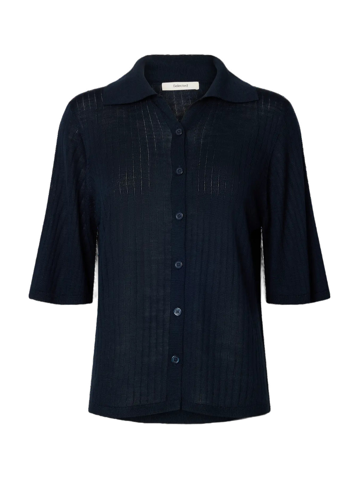 Naja 2/4 Knit Polo Neck - Dark Sapphire
