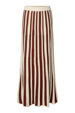 Lina Hw Knit Long Skirt - Birch Cherry Mahogany