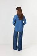 Janna-Viva Ls Shirt - Medium Blue Denim
