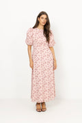 Kikka Chiffon Flower Dress - Rose