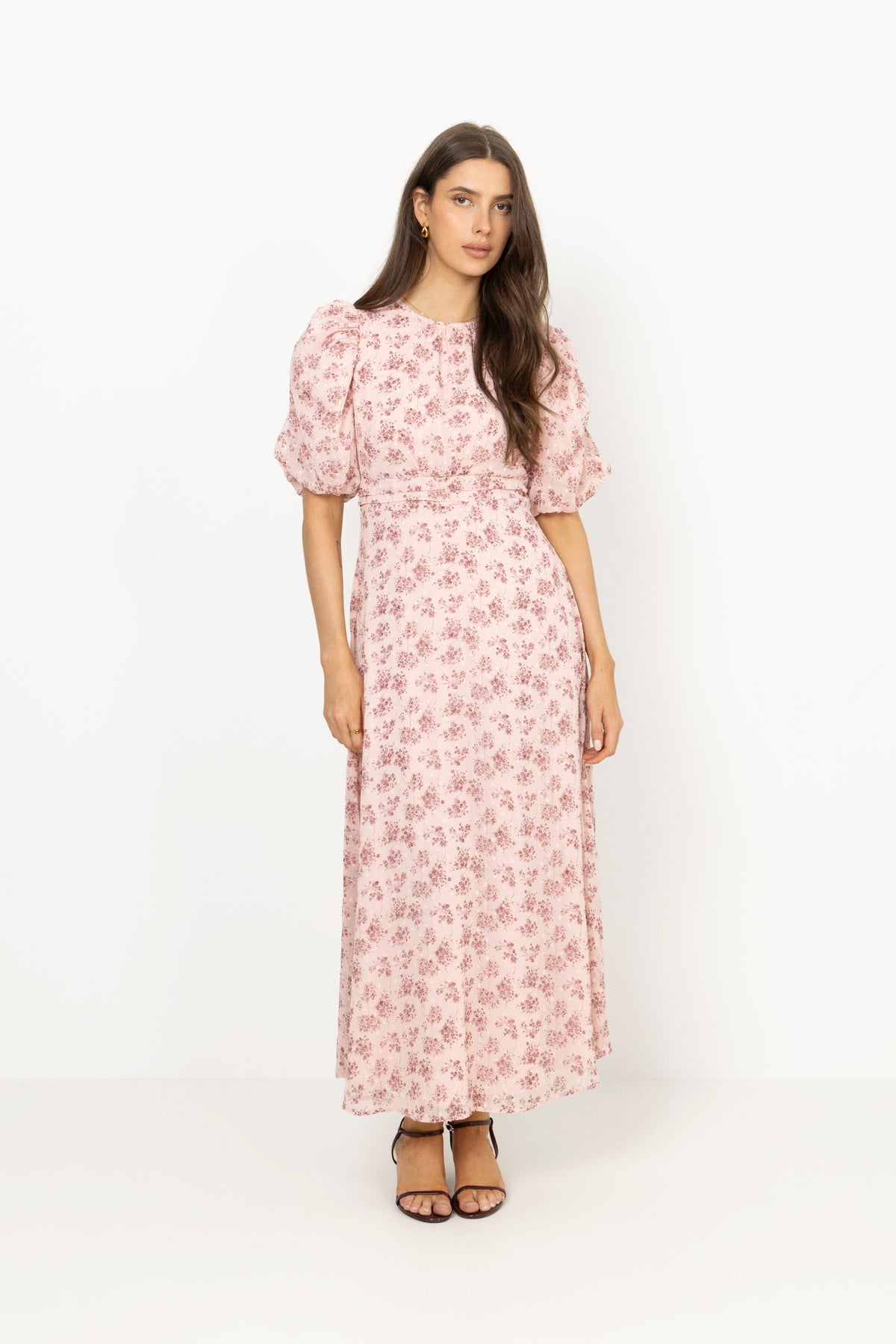 Kikka Chiffon Flower Dress - Rose