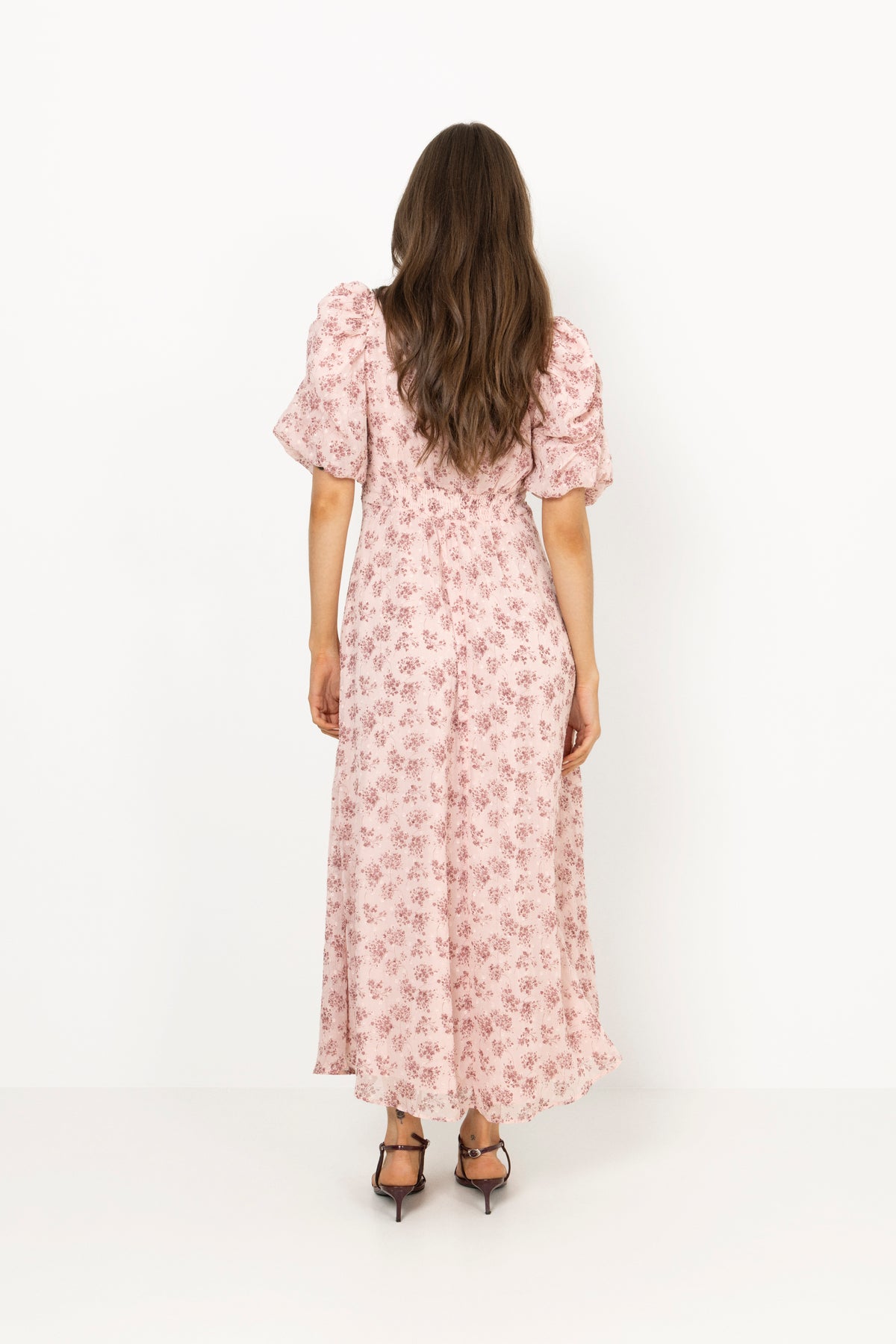 Kikka Chiffon Flower Dress - Rose