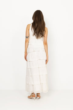 Morris Emb Skirt - Off White