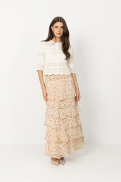 Morris Meadow Printed Skirt - Creme