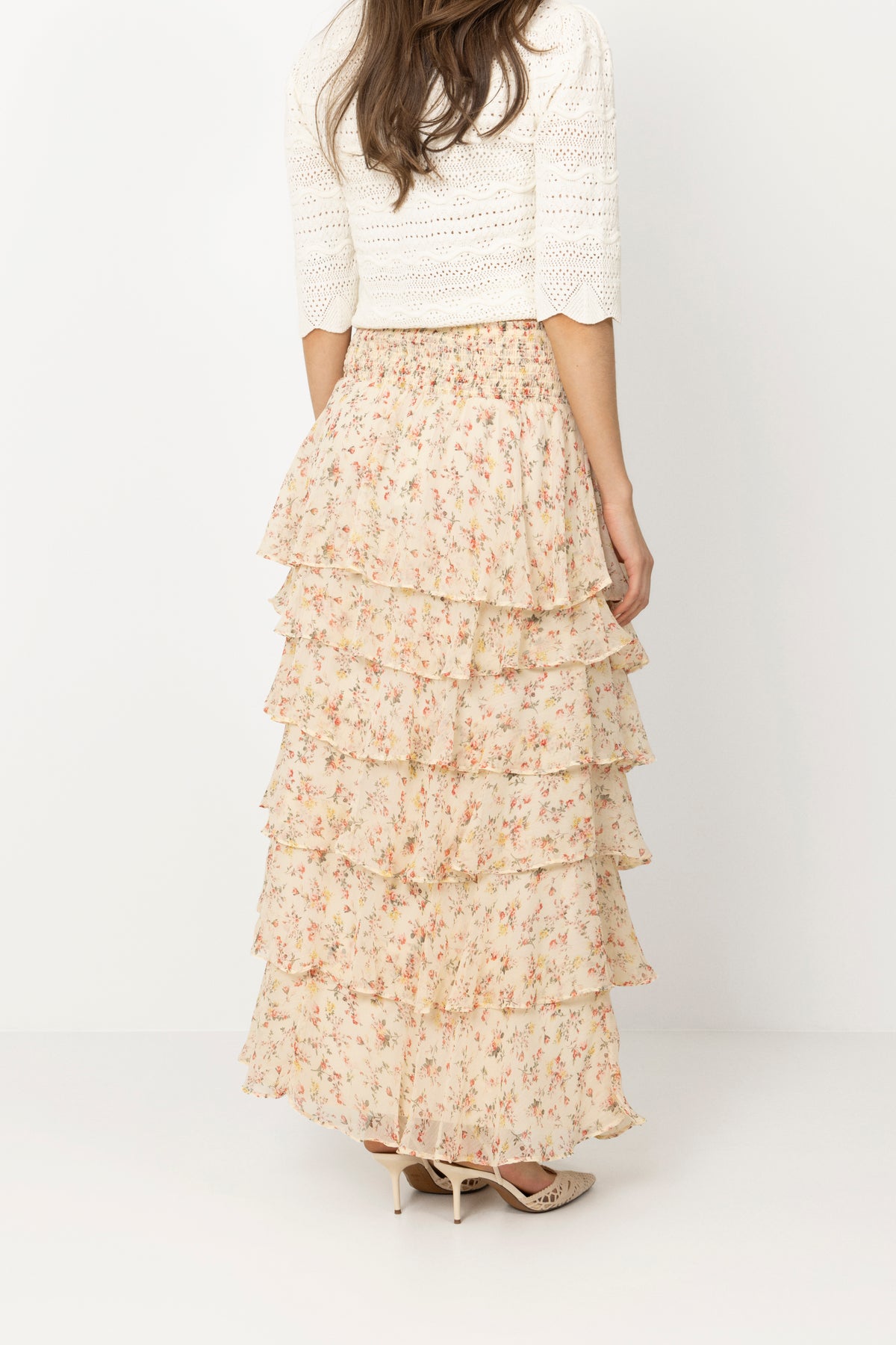 Morris Meadow Printed Skirt - Creme