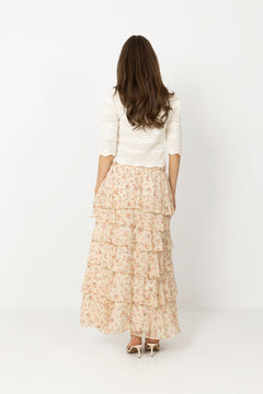 Morris Meadow Printed Skirt - Creme