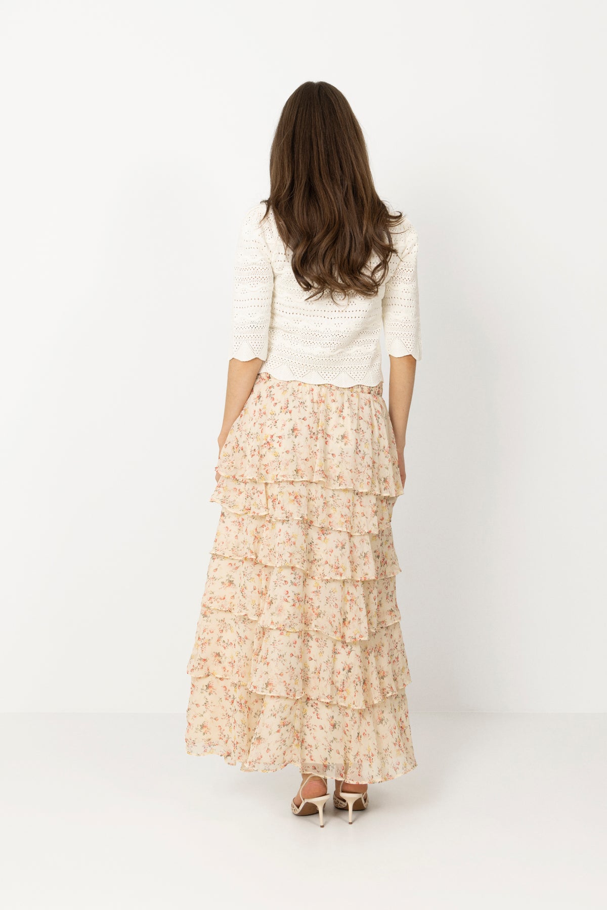 Morris Meadow Printed Skirt - Creme