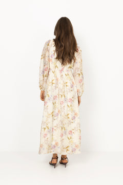 Silfi Vintage Flower Dress - Off White