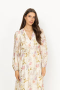 Silfi Vintage Flower Dress - Off White