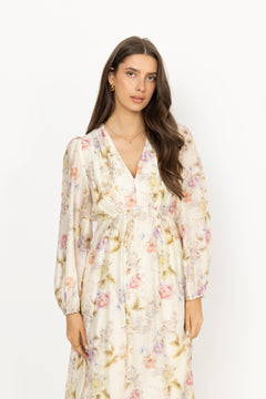 Silfi Vintage Flower Dress - Off White