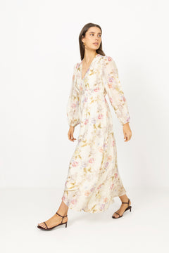 Silfi Vintage Flower Dress - Off White