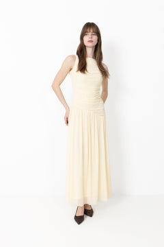 Cludine Mesh Dress - Light Yellow