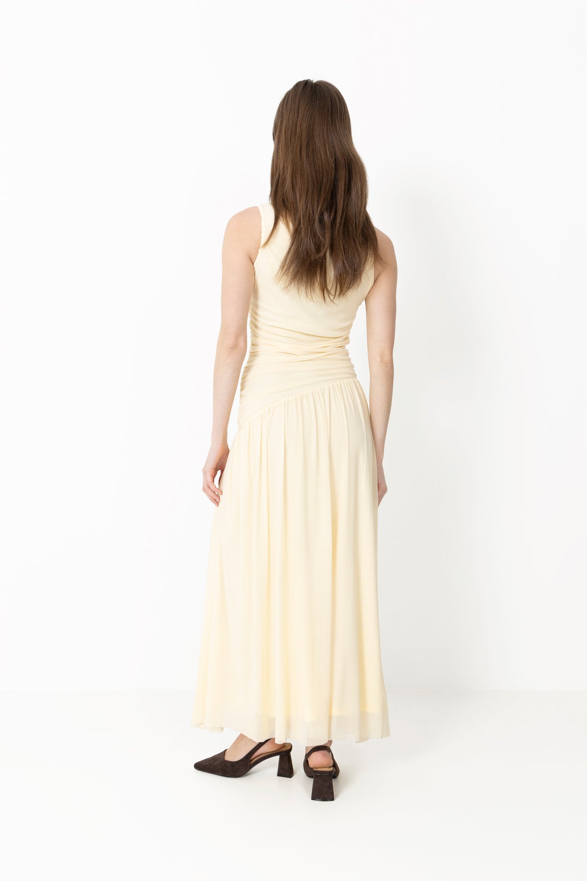 Cludine Mesh Dress - Light Yellow