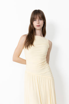 Cludine Mesh Dress - Light Yellow