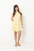 May Solid Chiffon Dress - Light Yellow