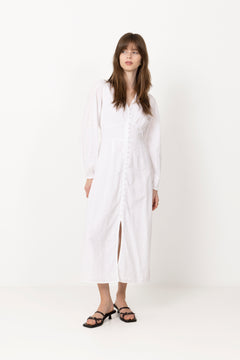 Alto Embroidery Dress - White