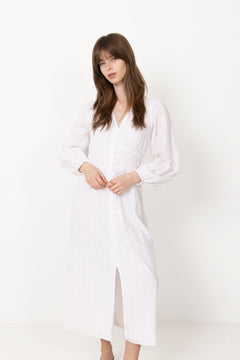 Alto Embroidery Dress - White