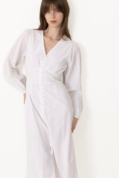 Alto Embroidery Dress - White