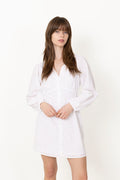 Mabel Embroidery Dress - White