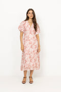 Illana Floral Fusion Dress - Rose