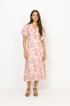 Illana Floral Fusion Dress - Rose