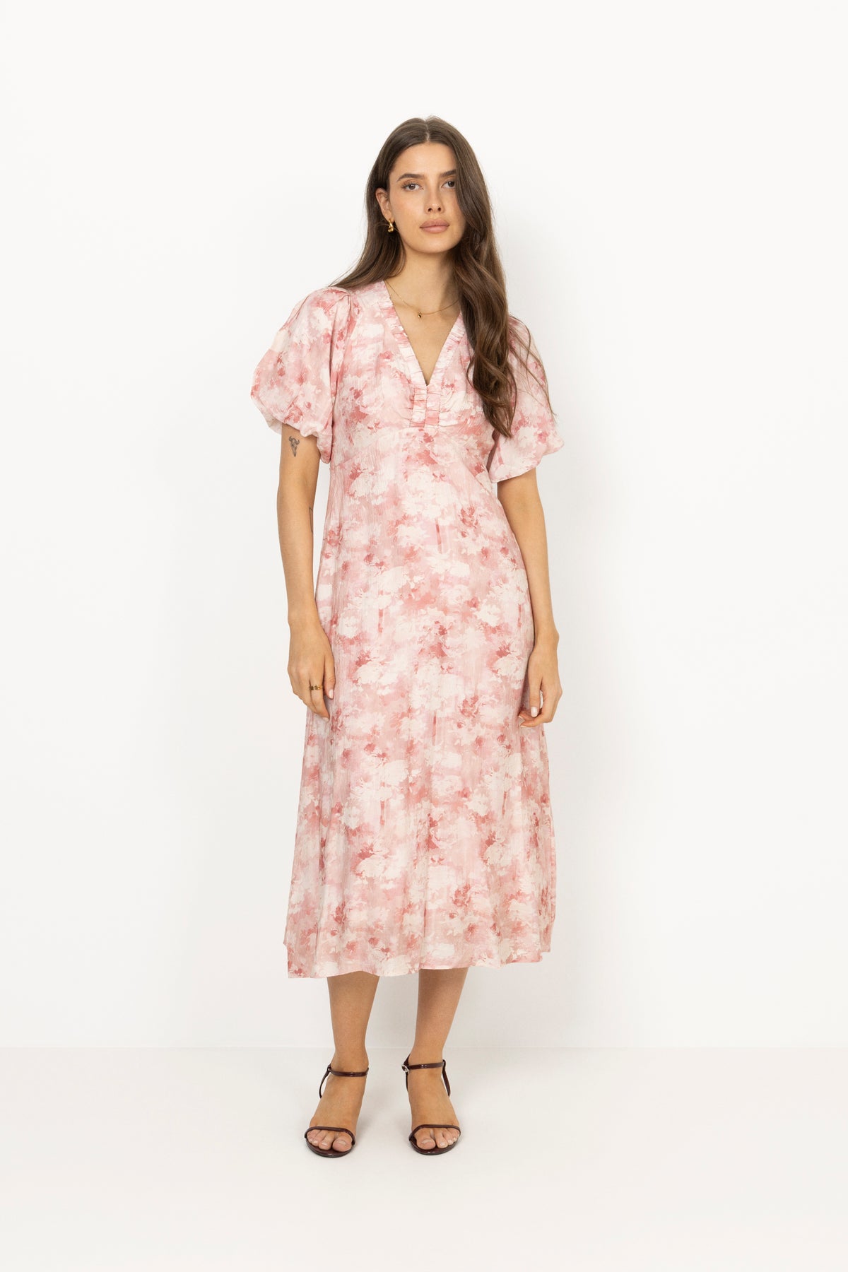 Illana Floral Fusion Dress - Rose