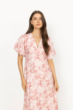 Illana Floral Fusion Dress - Rose