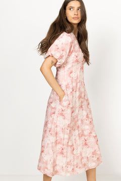 Illana Floral Fusion Dress - Rose