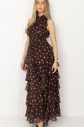 Marli Big Dot Dress - Brown