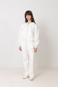 W. Racquet Club Zip Hoodie - White W. Vintage Blue