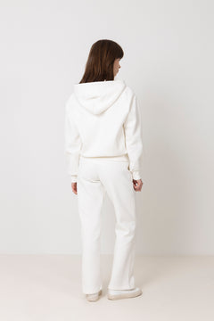 W. Racquet Club Zip Hoodie - White W. Vintage Blue