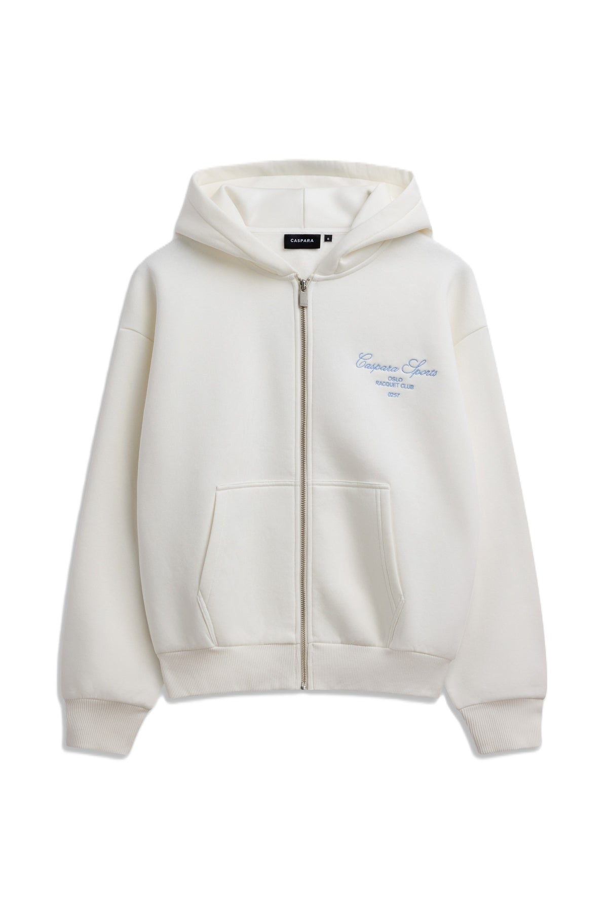 W. Racquet Club Zip Hoodie - White W. Vintage Blue