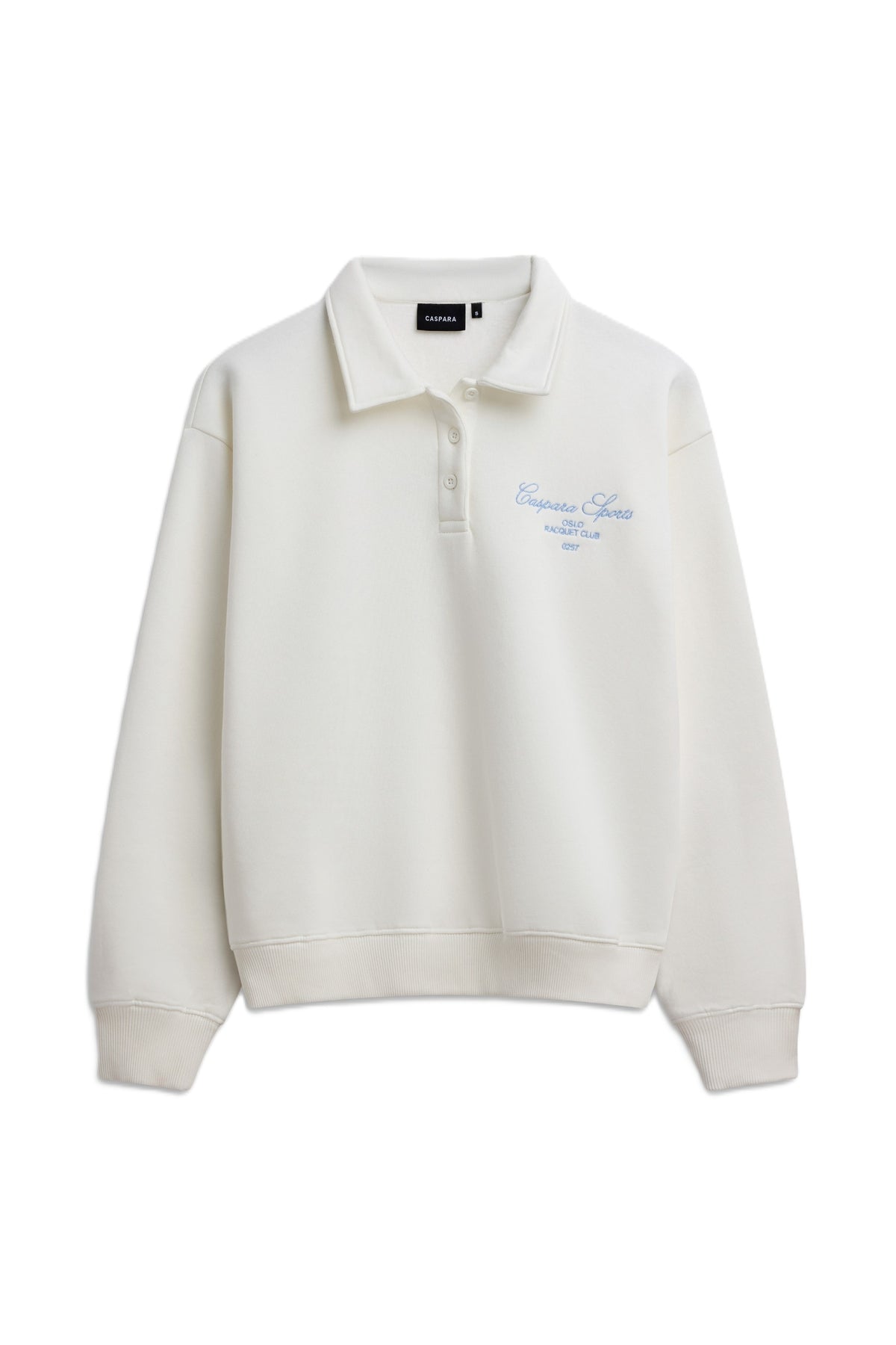 W. Racquet Club Rugby Shirt - White W. Vintage Blue