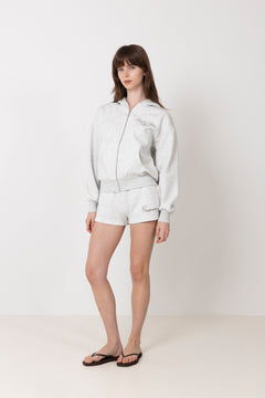 W. Racquet Club Shorts - Grey Melange W. Dark Olive
