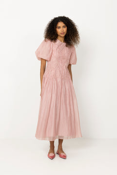 Ophelia Lace Midi Dress - Fawn Pink