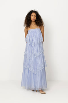 Ophelia Lace Gown - French Blue