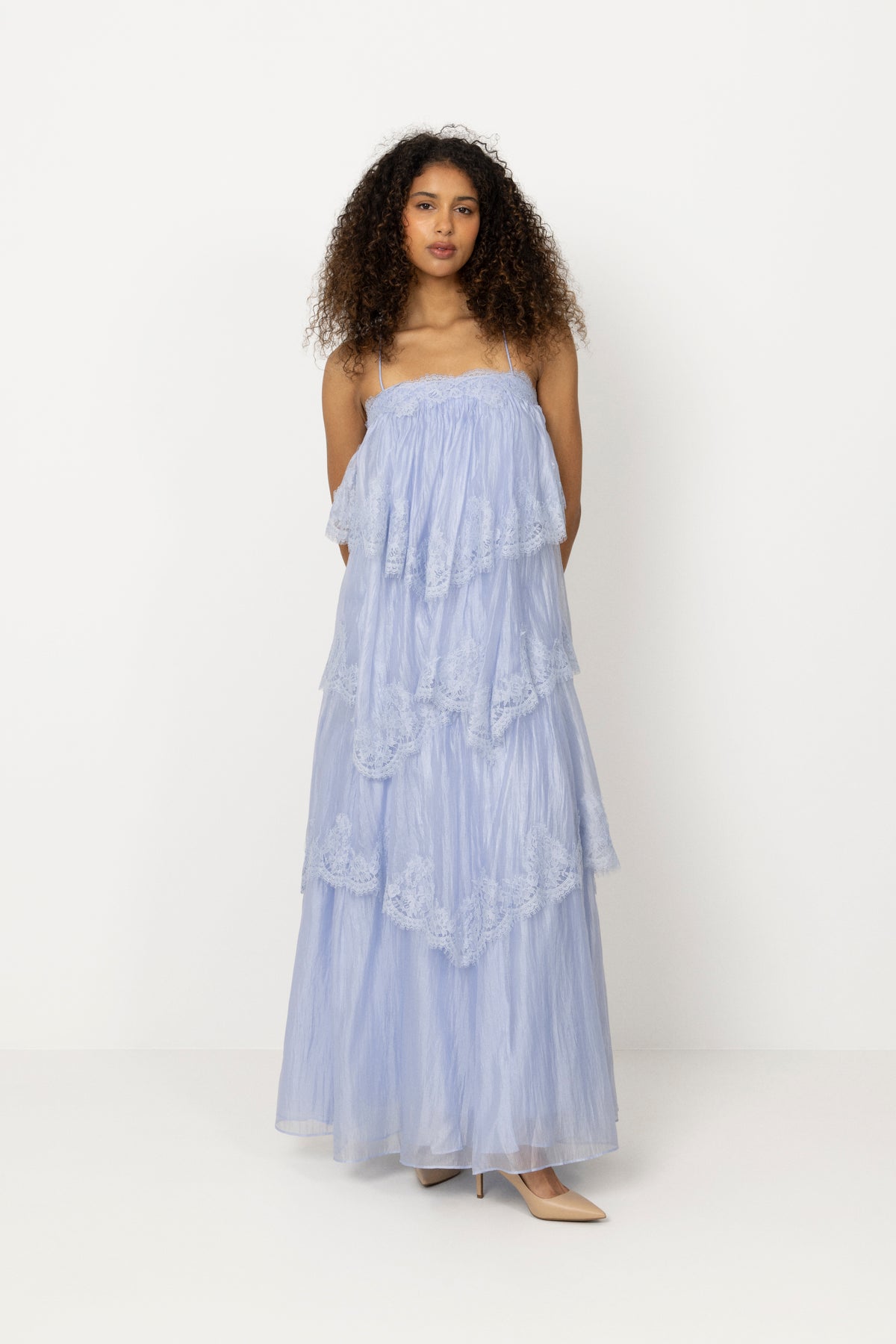 Ophelia Lace Gown - French Blue
