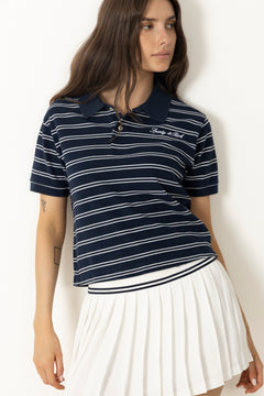 Signature Logo Polo - Dark Navy/White