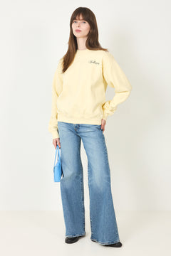 Avenue Crewneck - Almond Navy