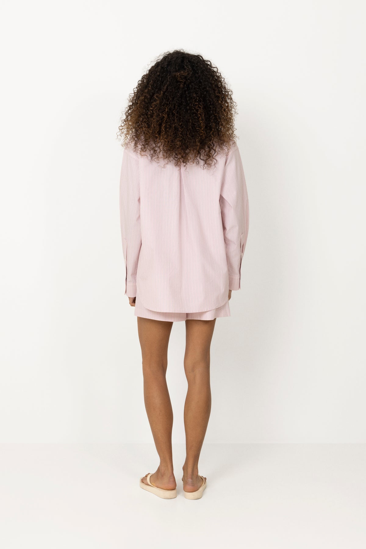 Loose Stripe Shirt - Pink Mix
